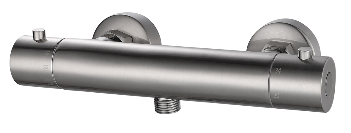 Italy Sanitair Rio douchethermostaat 15cm geborsteld staal 29.3926