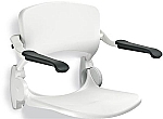 Linido douchezitting m. rugleuning armleggers zitting opklapbaar wit LI2203200602