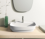 Catalano Green Lux opzetwastafel 60x40cm zonder overloop mat wit 160GRLXBM