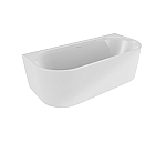 Riho Desire Back To Wall acryl bad 180x84 cm met Fall Overloop Incl. sifon & pootset mat wit B089011105