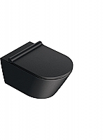 Catalano New Zero 55 New Flush wandcloset diepspoel zonder spoelrand m. Cataglaze mat zwart 1VS55NRNS