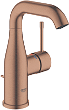 Grohe Essence wastafelkraan M-size m. hoge draaibare uitloop m. waste brushed warm sunset 24173DL1