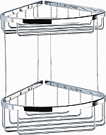 Geesa Basket hoekkorf dubbel groot chroom 91183 