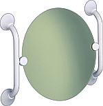 Handicare Linido garnituur voor kantelspiegel wit LI2642001102 