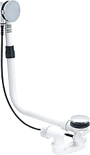 Viega Multiplex badafvoer- en overloopcombinatie m. waste verlengd chroom 364182