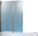 Novellini Aurora 2 badklapwand 2-delig 120x150cm chroom/helder AURORAN21K