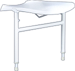 Handicare Linido hulppootset dubbel voor douchezitting RVS/wit LI2214201402 