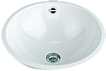 Alape EB.K400 inbouwwaskom geglazuurd staal z. kraangat 40cm wit 2001000000 
