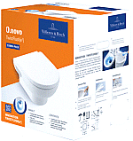 V&B O.Novo TwistFlush combipack wandcloset verkort 49cm met closetzitting SC/QR wit 5C39CL01