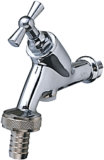 Raminex beluchterkraan chroom m. krukbediening/keerklep en slangwartel 3/4"x1" 11013 