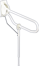 Handicare Linido hulppoot voor opklapbare beugel wit LI2614300402