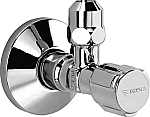 Schell Comfort hoekstopkraan m. rozet m. comfort greep 1/2"x10mm chroom 049170695