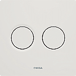 Wisa XS bedieningsplaat Luga DF pneumatisch 16x16cm kunststof glanschroom 8050419651 