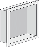 LoooX BoX inbouwnis vierkant 30x30x7cm RVS geborsteld BOX30