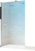 Novellini Giada inloopdouche H 120cm m. muursteun matchroom/helder glas GIADAH1201B