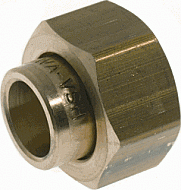 VSH 2-delige koppeling messing, 22 mm x 1" soldeer x binnendraad vlakdichtend 0406549