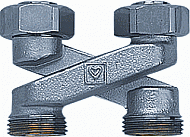 Herz H-onderblok Kruisstuk M22 x M22 1300422