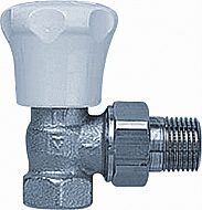 Herz AS-T-90 handbediende radiatorkraan 3/4" Haaks (ombouw naar thermostatisch mogelijk) 1682492