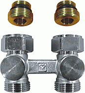 Herz 3000 radiator H-blok 2-pijps Recht. Radiatoraansluiting 1/2". Buisaansluiting 3/4" 1376602