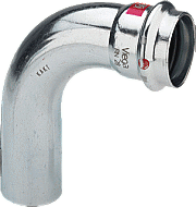 5Viega Prestabo bocht 90°, 35 mm, spie x pers, staal verzinkt, met sc-contur 558239
