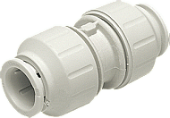 John Guest Fitting met 2 aansluitingen Speedfit PEM0416W