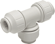 John Guest Fitting met 3 aansluitingen Speedfit PEM0222W