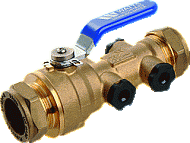 Watts Basic keerklep type CC Basic met hendel, z. aftap en controle 22mm EA beveiliging 228020242 