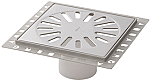Aquaberg ABS kunststof renovatieput RVS rooster 146x146mm inbouwhoogte 7mm RP146K7179 
