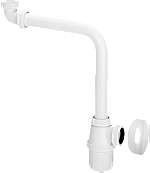 Viega kunststof meubelbekersifon z. muurbuis 5/4" m. rozet wit 128913 