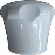 Herz Handknop wit AS (1-1,1/4) incl. inlegplaat en schroef 1651003