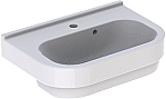 Geberit 300 Basic wastafel compact 60 cm met kraangat en overloop wit keratect S8301900001G