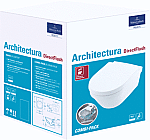 Villeroy & Boch Architectura combipack, wandcloset directflush met softclose quickrelease closetzitting wit 4694HR01