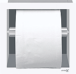 Looox Closed 1 closetrolhouder vierkant wit CL4W