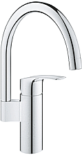 Grohe Eurosmart keukenmengkraan met hoge uitloop chroom 33202003