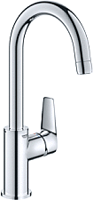 Grohe BauEdge l-size wastafelmengkraan push open chroom 23911001