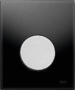 TECE TECEloop urinoirbedieningsplaat van glas incl. cartouche glas zwart, toets mat chroom